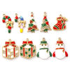 Picture of Eco-friendly PVD Vacuum Plating 304 Stainless Steel Christmas Charms 18K Real Gold Plated Enamel