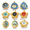 Picture of Eco-friendly PVD Vacuum Plating 304 Stainless Steel Religious Charms 18K Real Gold Plated Enamel Evil Eye