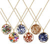 Изображение 18K настоящее золото с покрытием Кабельные Цепи Круглые Ожерелье с подвеской, Cмола & Щебенка 45см + 5см, Для женщин, Двусторонние эмалированные пайетки, Изысканный Стильный подарок, Экологичное вакуумное PVD-покрытие, 1 ШТ