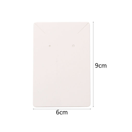 Immagine di 100 Fogli Carta Scheda Display Orecchini Gioielli Collana Rettangolo Multicolore 9cm x 6cm