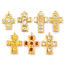 Picture of Eco-friendly PVD Vacuum Plating 304 Stainless Steel Religious Pendants 18K Real Gold Plated Cross