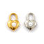 Picture of Eco-friendly PVD Vacuum Plating 304 Stainless Steel Valentine's Day Charms Multicolor Heart Lock Acrylic Imitation Pearl 19mm x 12mm