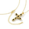 Bild von 18K Echtgold plattiert Kreuz Gliederketten Kreuz Anhänger Halskette, Messing + Kubisch Zirkonia 46cm + 6cm, Für Frauen, Micro Pave, Retro Religiös Geschenk, Umweltfreundlich