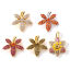 Picture of Brass & Cubic Zirconia Pendants Multicolor Flower Micro Pave