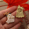 Picture of Brass Pendants 18K Gold Plated Halloween Ghost Acrylic Imitation Pearl