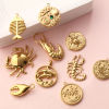 Bild von Umweltfreundliche PVD-Vakuumbeschichtung 304 Edelstahl Ozean Schmuck Charms 18K Echtgold plattiert