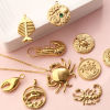 Bild von Umweltfreundliche PVD-Vakuumbeschichtung 304 Edelstahl Ozean Schmuck Charms 18K Echtgold plattiert