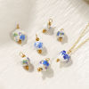 Picture of Eco-friendly 304 Stainless Steel & Ceramic Charms 18K Gold Plated Geometric Orchid Flower