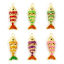 Picture of Brass Ocean Jewelry Charms 18K Gold Plated Enamel Fish Animal 3D Movable Black Cubic Zirconia 28mm x 9mm