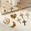 Picture of Eco-friendly PVD Vacuum Plating 304 Stainless Steel Charms 18K Real Gold Plated