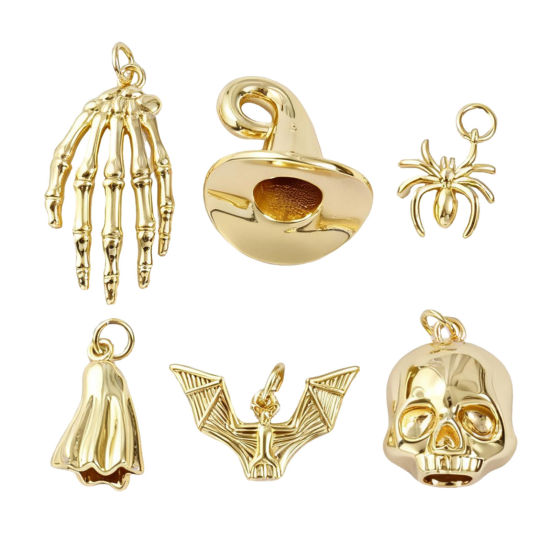 Immagine di Eco-friendly Brass Halloween Charms 18K Real Gold Plated