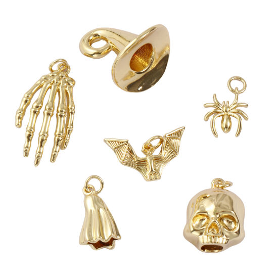 Immagine di Eco-friendly Brass Halloween Charms 18K Real Gold Plated