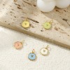 Bild von Eco-friendly Brass Valentine's Day Charms 18K Real Gold Plated Enamel Pentagon Heart 15mm x 9mm