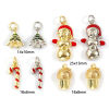 Picture of Eco-friendly Brass Christmas Charms Real Gold Plated Enamel