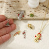 Picture of Eco-friendly Brass Christmas Charms Real Gold Plated Enamel