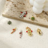 Picture of Eco-friendly Brass Christmas Charms Real Gold Plated Enamel
