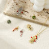 Picture of Eco-friendly Brass Christmas Charms Real Gold Plated Enamel