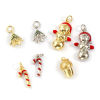 Picture of Eco-friendly Brass Christmas Charms Real Gold Plated Enamel