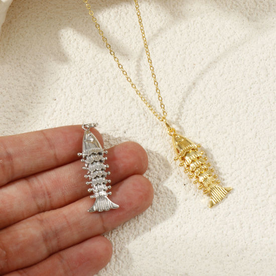 Immagine di Brass Ocean Jewelry Pendants Multicolor Fish Animal 3D Movable 3.9cm x 1.2cm