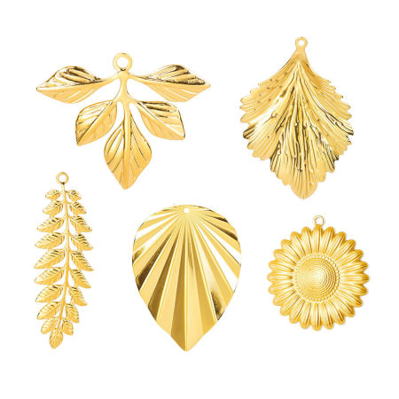 Eco-friendly PVD Vacuum Plating 304 Stainless Steel Pendants 18K Gold Plated