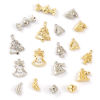 Bild von Brass Christmas Charms Multicolor Clear Cubic Zirconia