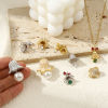 Picture of Brass & Cubic Zirconia 3D Charms Multicolor Christmas Jingle Bell Imitation Pearl