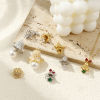 Picture of Brass & Cubic Zirconia 3D Charms Multicolor Christmas Jingle Bell Imitation Pearl