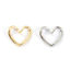 Picture of 2 PCs Eco-friendly Brass Valentine's Day Charms Real Gold Plated Heart Hollow 18mm x 15mm
