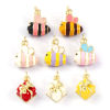 Picture of 2 PCs Eco-friendly Brass Charms 18K Real Gold Plated Enamel 3D
