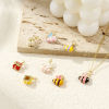 Picture of 2 PCs Eco-friendly Brass Charms 18K Real Gold Plated Enamel 3D