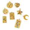 Bild von Umweltfreundliche PVD-Vakuumbeschichtung 304 Edelstahl Charms 18K Echtgold plattiert Geometrie Bunt Strass