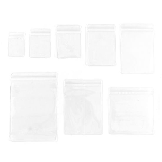 Picture of PVC Grip Seal Zip Lock Bags Rectangle Transparent Clear