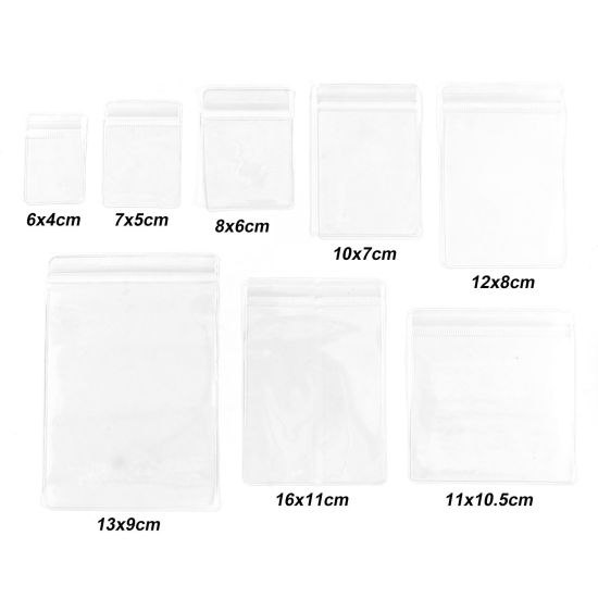 Picture of PVC Grip Seal Zip Lock Bags Rectangle Transparent Clear