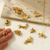 Picture of Eco-friendly PVD Vacuum Plating 304 Stainless Steel Charms 18K Real Gold Plated Animal 3D