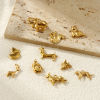 Picture of Eco-friendly PVD Vacuum Plating 304 Stainless Steel Charms 18K Real Gold Plated Animal 3D