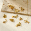 Picture of Eco-friendly PVD Vacuum Plating 304 Stainless Steel Charms 18K Real Gold Plated Animal 3D