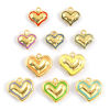 Изображение 1 ШТ Экологичный Латунь День святого Валентина Подвески 18K настоящее золото с покрытием Двусторонняя эмаль Сердце Трехмерный