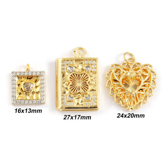 Picture of 1 Piece Eco-friendly Brass Charms 18K Real Gold Plated