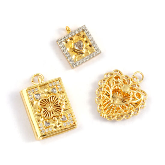 Picture of 1 Piece Eco-friendly Brass Charms 18K Real Gold Plated
