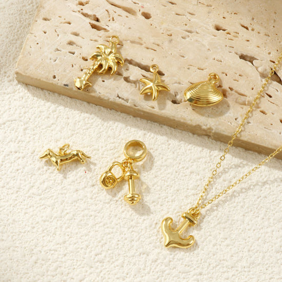 Picture of 2 PCs Eco-friendly Brass Charms 18K Real Gold Plated