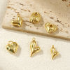 Bild von 2 PCs Eco-friendly Brass Valentine's Day Charms 18K Real Gold Plated Heart
