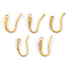 Изображение 2 ШТ Экологичное вакуумное PVD-покрытие 304 Нержавеющая Сталь Изысканный Серьги-крючки для ушей для аксессуаров для изготовления ювелирных изделий своими руками 18K настоящее золото с покрытием С открытой петлей Размер провода: 1мм(18 калибров)