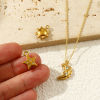 Picture of 2 PCs Eco-friendly PVD Vacuum Plating 304 Stainless Steel Galaxy Charms 18K Real Gold Plated