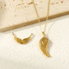 Picture of 2 PCs Eco-friendly PVD Vacuum Plating 304 Stainless Steel Pendants 18K Real Gold Plated Wing