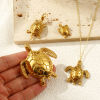 Picture of Eco-friendly PVD Vacuum Plating 304 Stainless Steel Ocean Jewelry Charms 18K Real Gold Plated Tortoise Animal