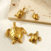 Picture of Eco-friendly PVD Vacuum Plating 304 Stainless Steel Ocean Jewelry Charms 18K Real Gold Plated Tortoise Animal