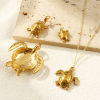Picture of Eco-friendly PVD Vacuum Plating 304 Stainless Steel Ocean Jewelry Charms 18K Real Gold Plated Tortoise Animal