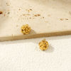 Picture of 2 PCs Eco-friendly PVD Vacuum Plating 304 Stainless Steel Charms 18K Real Gold Plated Flower Double Sided