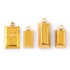 Picture of Eco-friendly Vacuum Plating 304 Stainless Steel Charms 18K Gold Plated Brick