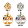 Bild von Eco-friendly Brass Charms Real Gold Plated Round Tree of Life Micro Pave Multicolour Cubic Zirconia